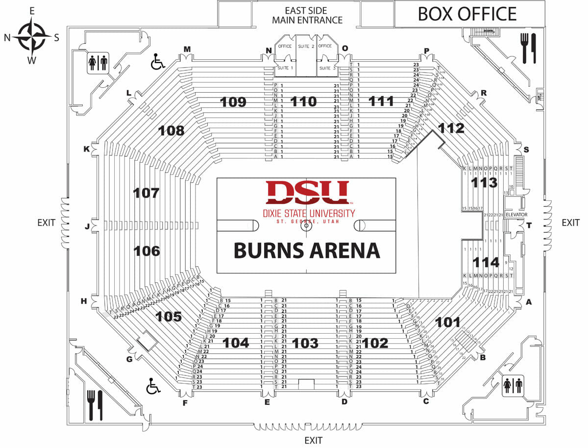 Visual layout of arena