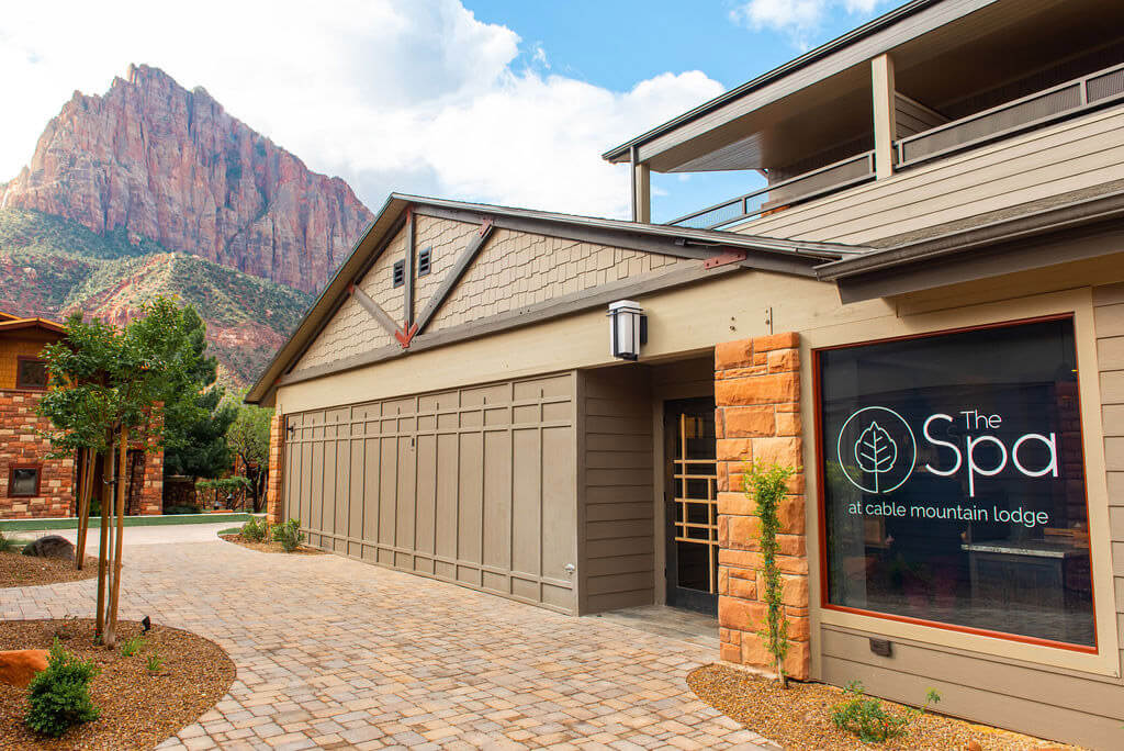 Exterior view of spa at mountain hotel