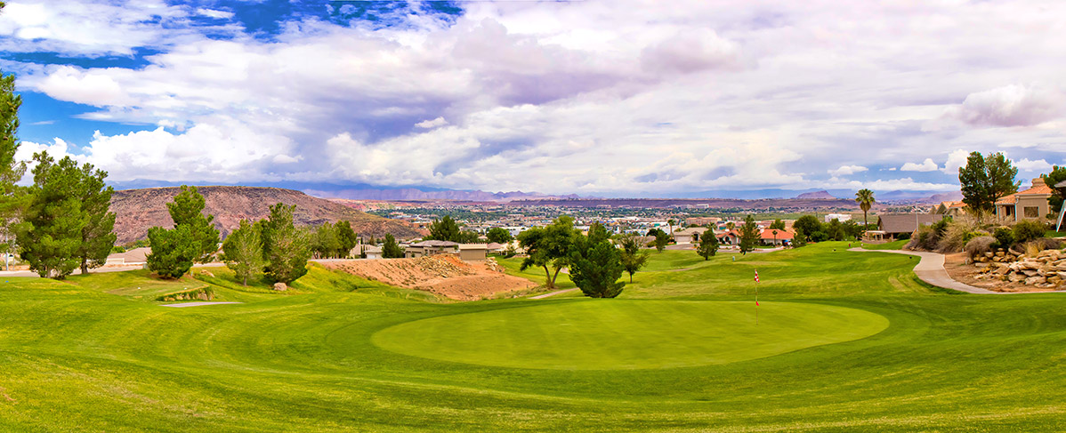 Panoramic view of golf course