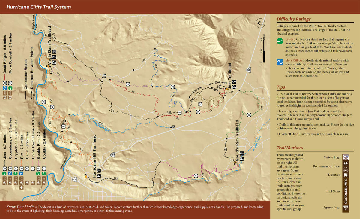 Map of Hurricane Cliffs