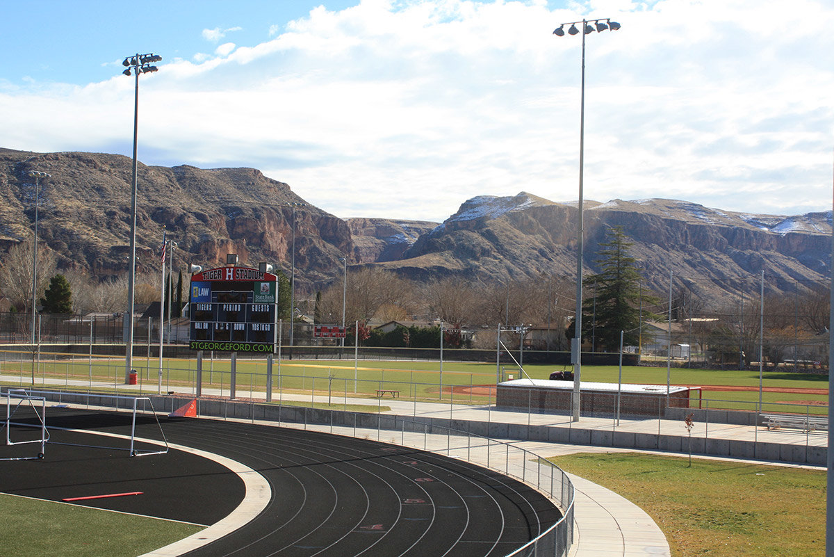 High school stadium and fields