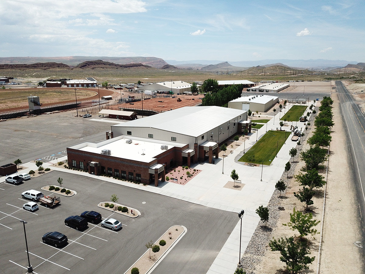 Aerial view of event venue