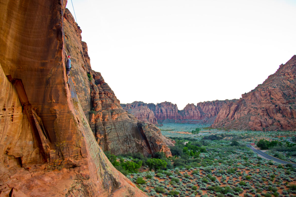 rock climbing in snow canyon state park