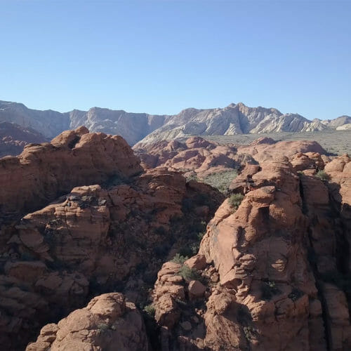 snow canyon aerial