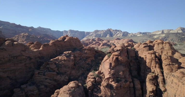 snow canyon aerial